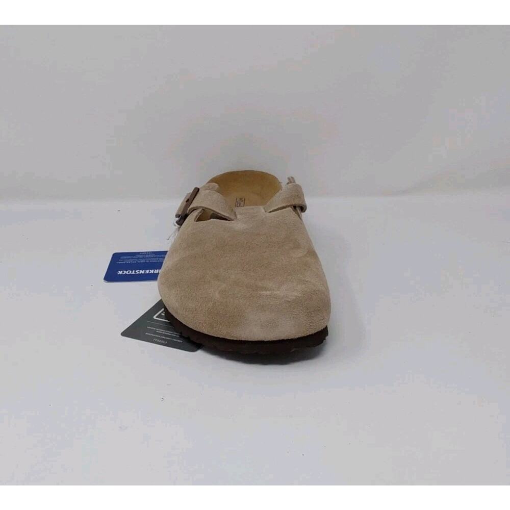 Birkenstock Boston Soft Footbed Taupe Suede Clogs Size EU 45 US 12 Regular Fit - Picture 7 of 16